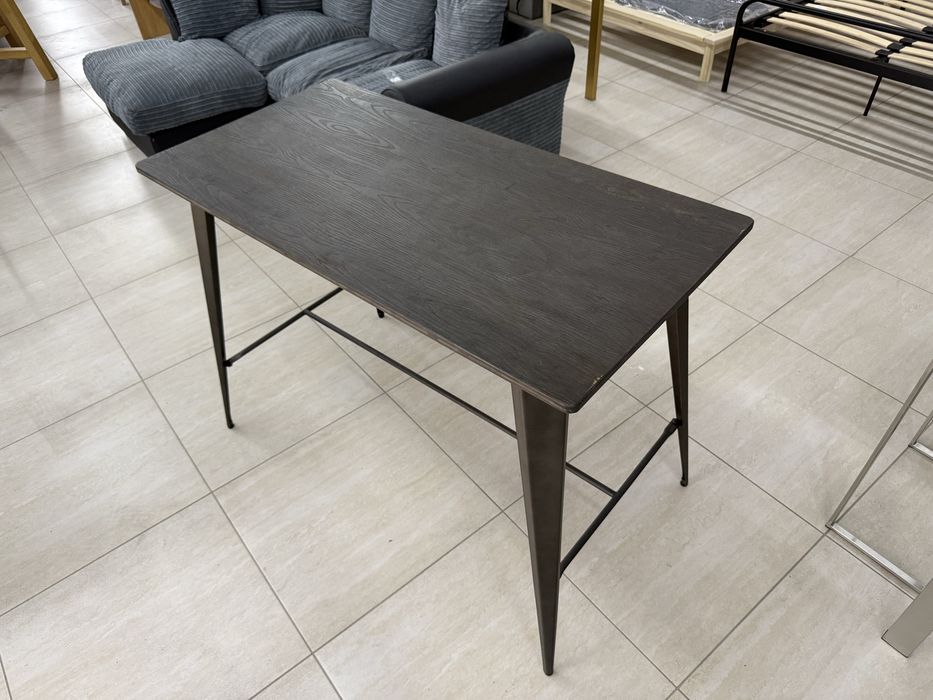 Masa de bar Lumisource cu cadru metal / blat de bambus presat