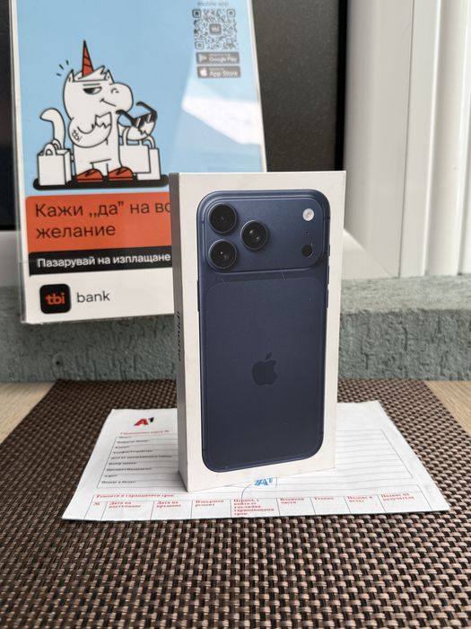 НОВ! *ЛИЗИНГ* iPhone 17 Pro Max 256Gb Deep Blue 24М Гаранция