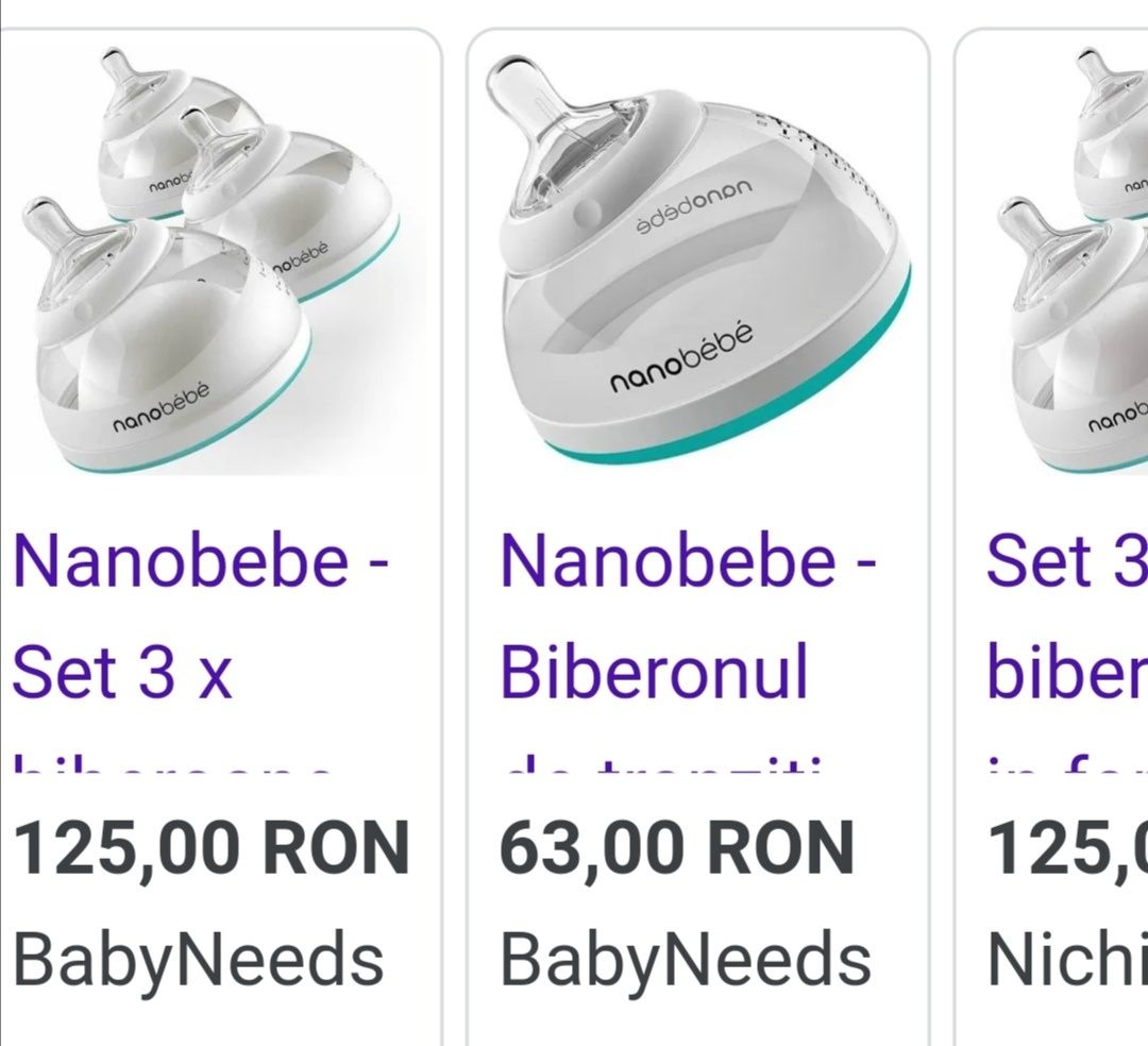 3 X Biberon NanoBebe jumătate de pret