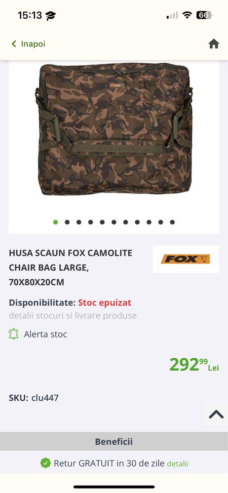 Scaun Fox si husa Fox