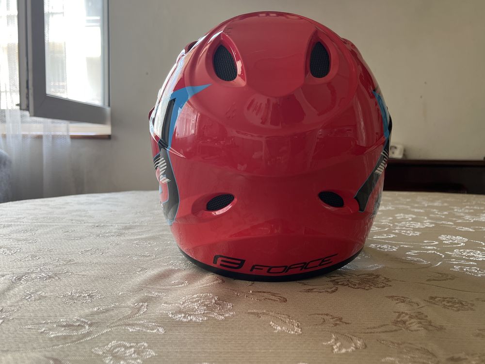 каска force tiger dh red black full face