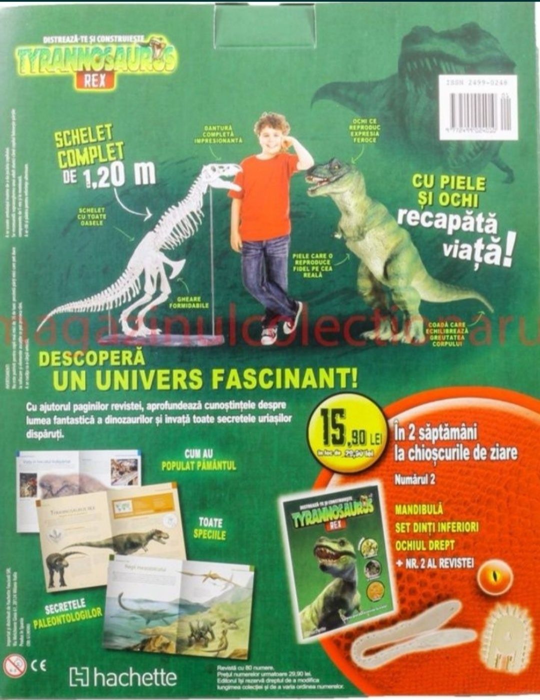 Macheta dinozaur T-REX 1.2m, 80 numere sigilate