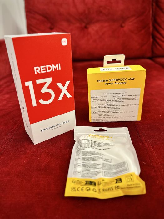 Redmi 13x (8GB+256GB)/ Gold/ 108Mp / Incarcator 45W- rapid /Cablu 120W