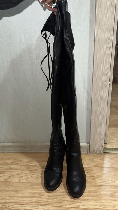 осенние сапоги на каблуке