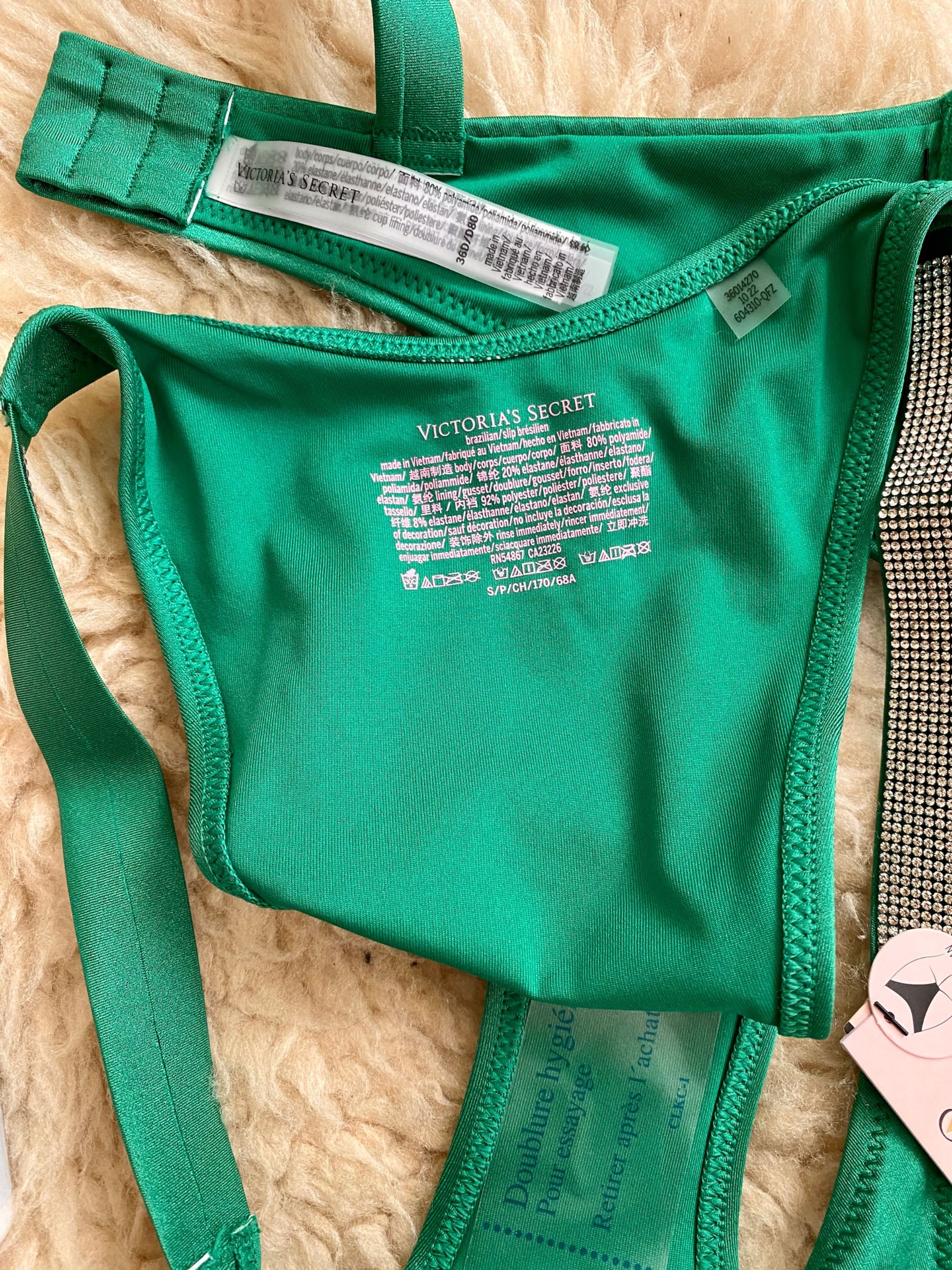 Бански с кристали зелен Victorias secret