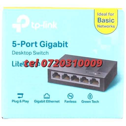 Switch Tplink Lightwave 5 Porturi Gigabit Negru