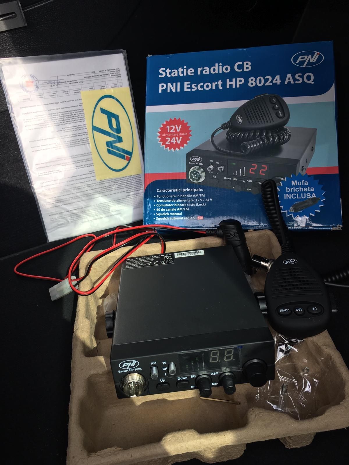 Statie cb PNI Escort 8024 (12/24V) +Antena PNI ML70 sau ML 160 !