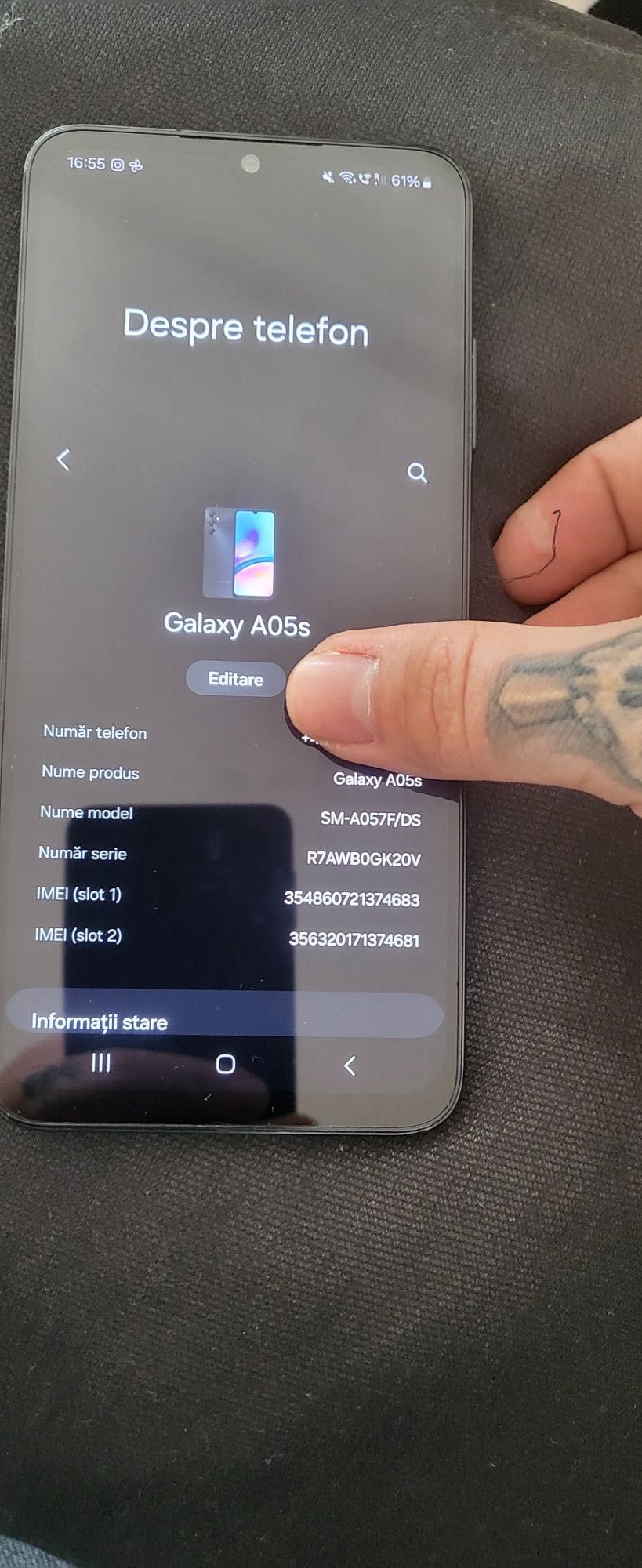 Samsung A05s urgent