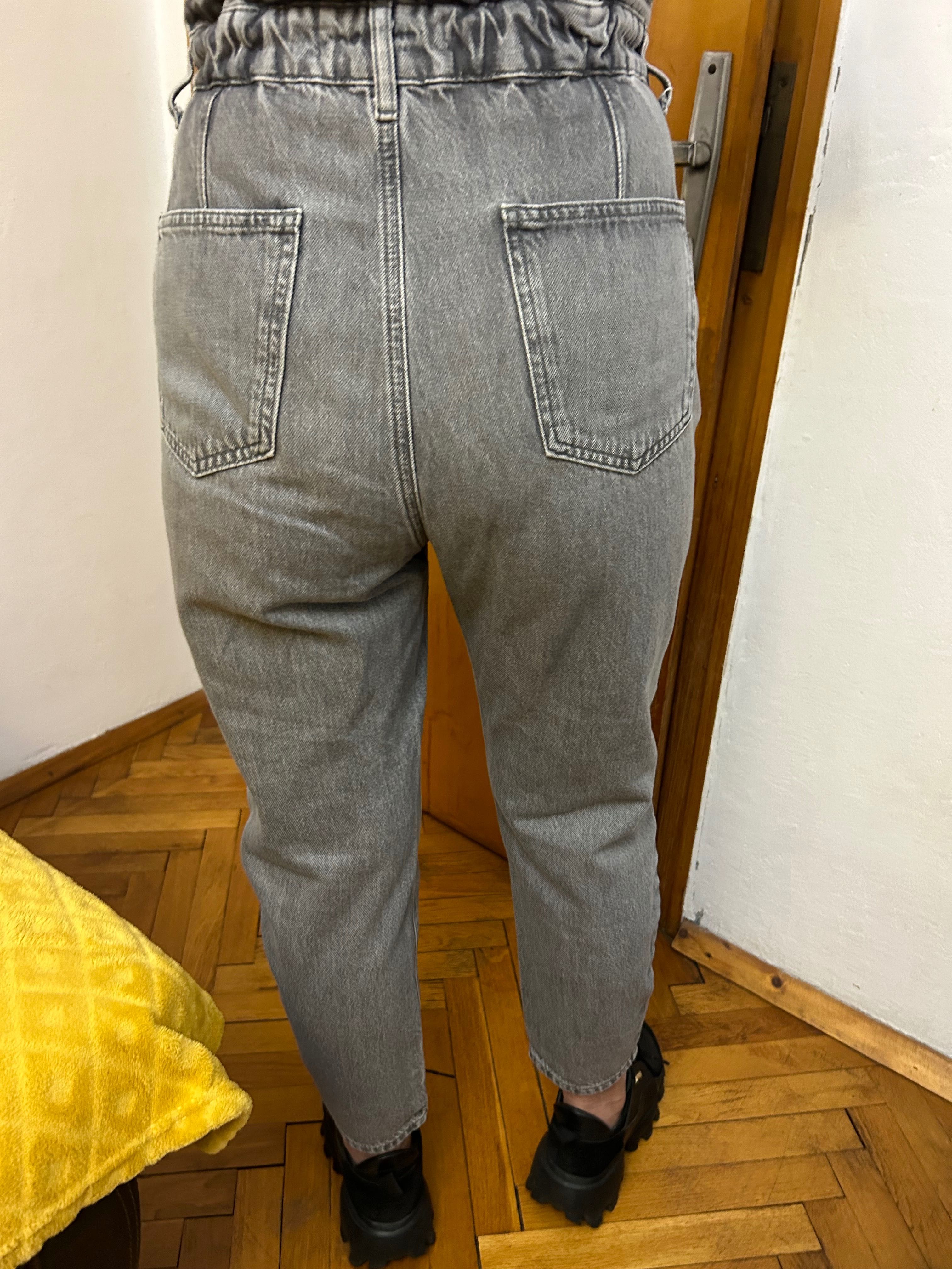 Дамски сиви дънки Zara