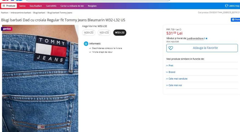 Blugi Tommy Hilfiger Dad Jeans