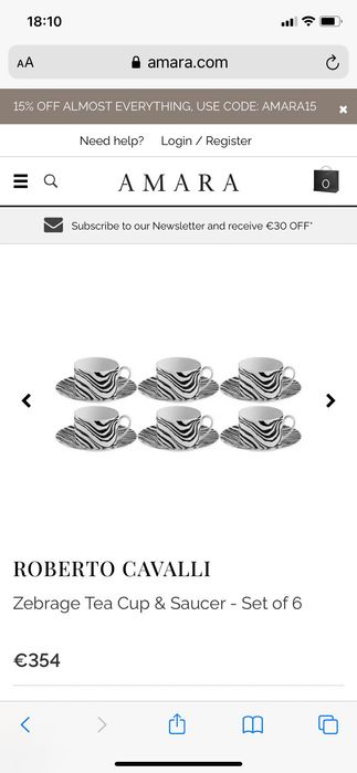 Set pahare de vin CAVALLI HOME