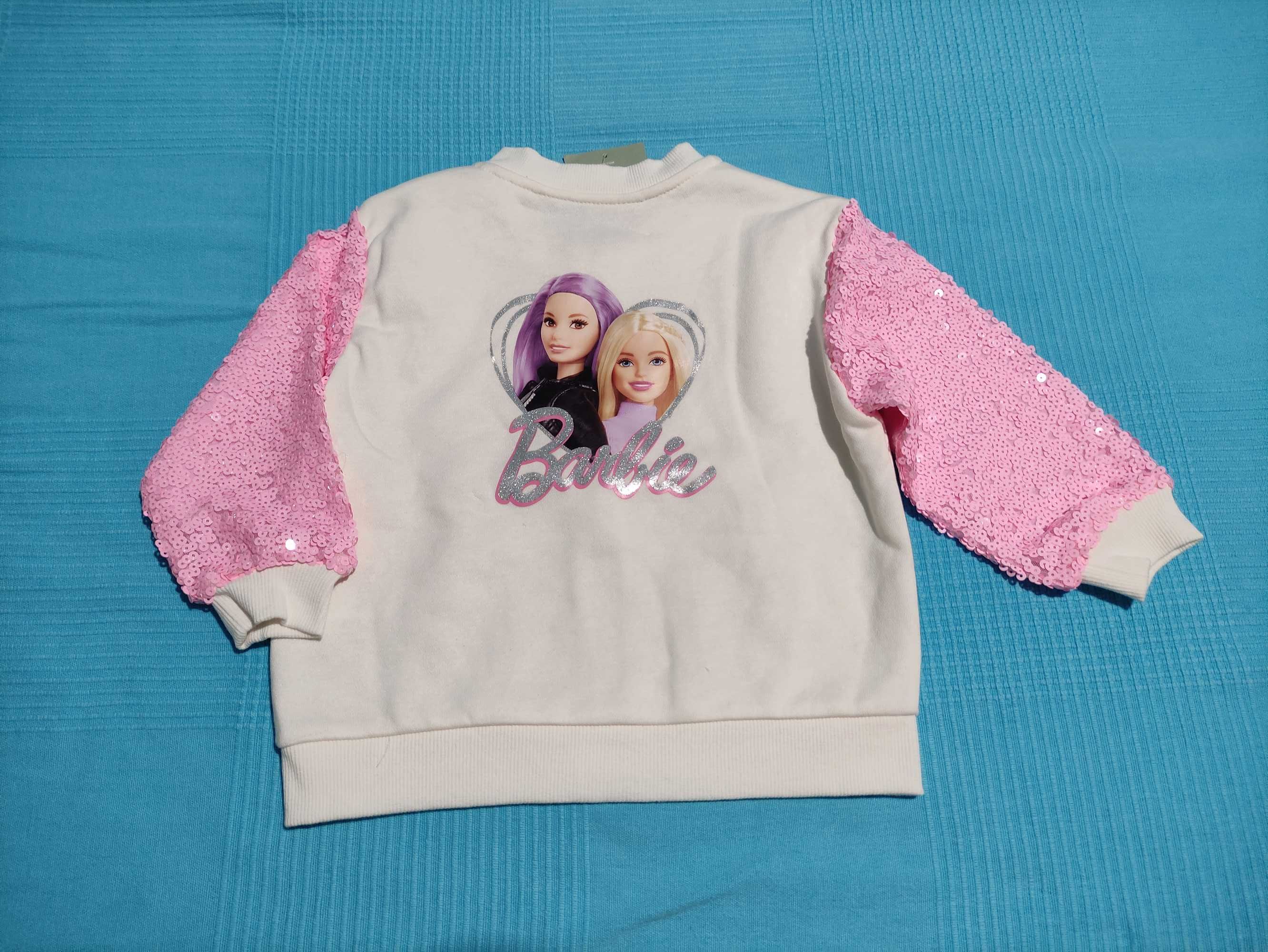 Лот нови детски дрехи за момиче, H&M Barbie, 98/104, 104см, суитшърт