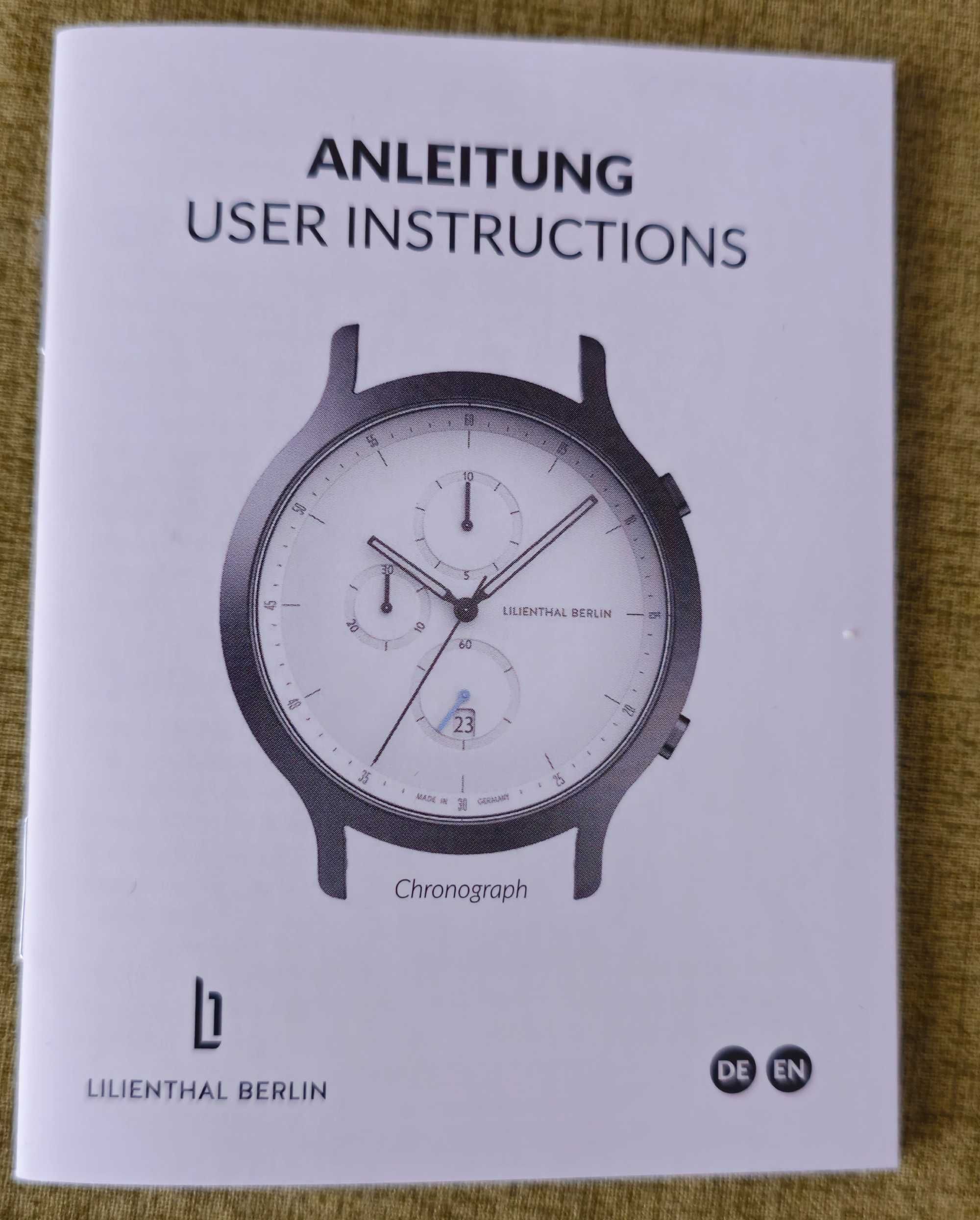 Ceas Lilienthal Berlin - Chronograph Dark Silver White