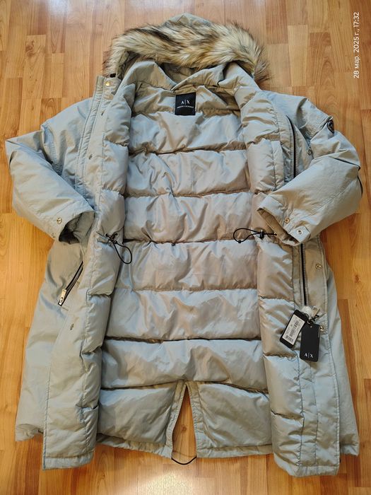 Парка-пуховик Armani Exchenge (Италия),пух утки,оригинал,новый,р-р 52
