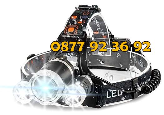 ПРОМОЦИЯ! ТРОЕН LED челник, фенер за глава, прожектор, модел: BL-3000