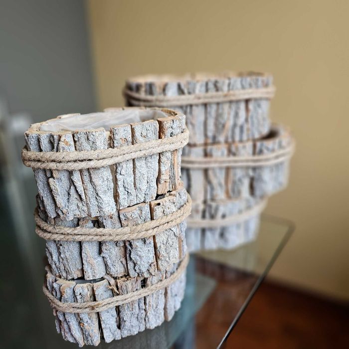 Дървени съдове кошници