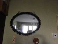 Oglinda ovala cu rama din fier forjat executata manual