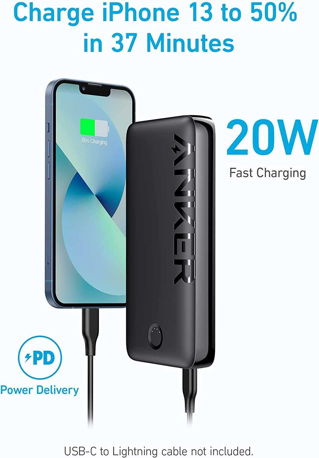 Anker 335 PowerCore 20K, 20000, външна USB батерия