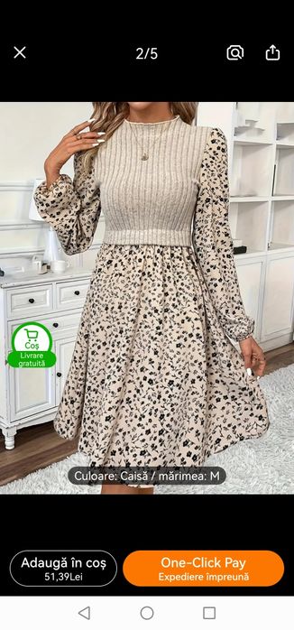 Rochie marimea M, cumparata de pe Temu, exact ca in poze.