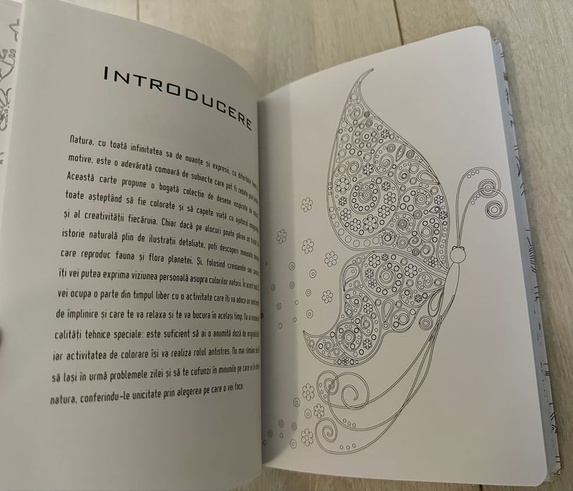 Minunile naturii, carte de colorat pt. adulți cu 100 desene antistres