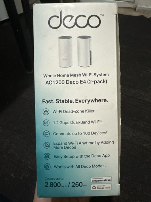 DECCO  tp-link AC1200 DECO E4(2-pack) router wi-fi