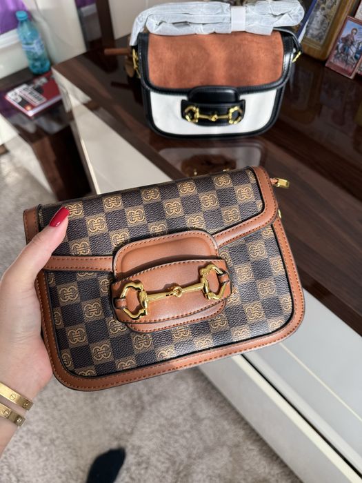 Чанти от естествена кожа по модел на Gucci