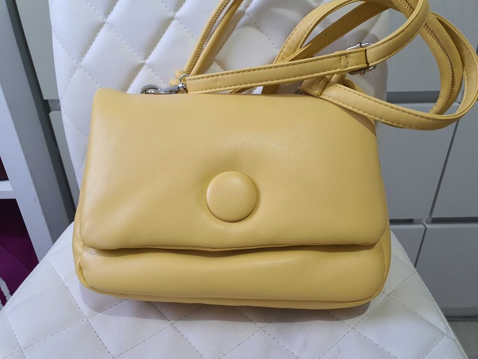 Сумка желтая из экокожи