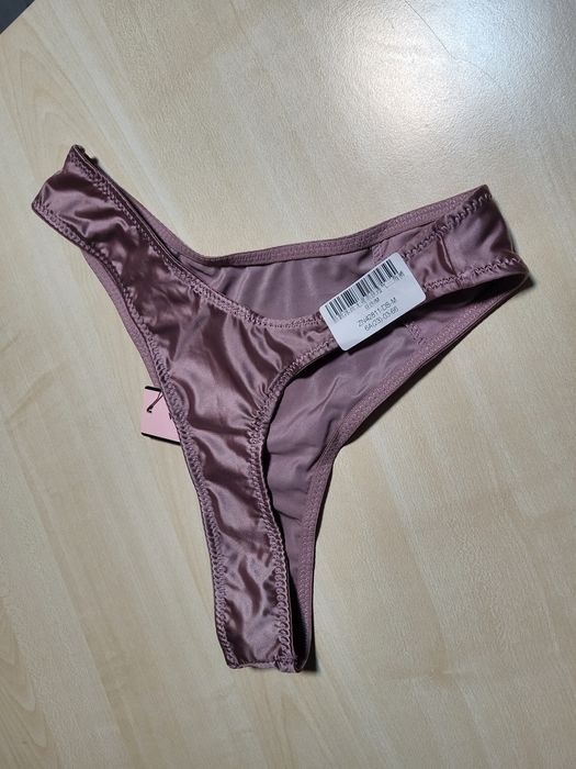 Стилни сатенени бикини прашка – цвят пепел от рози