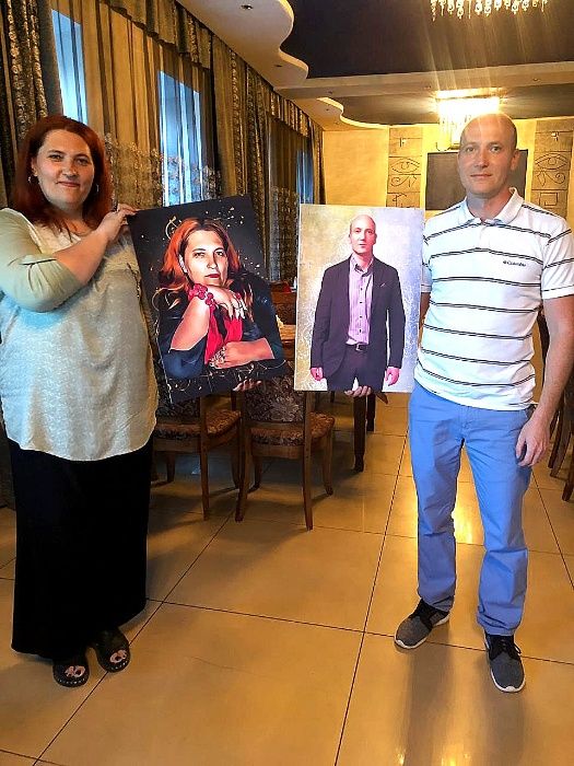 Печать на холсте арт портретов, картин