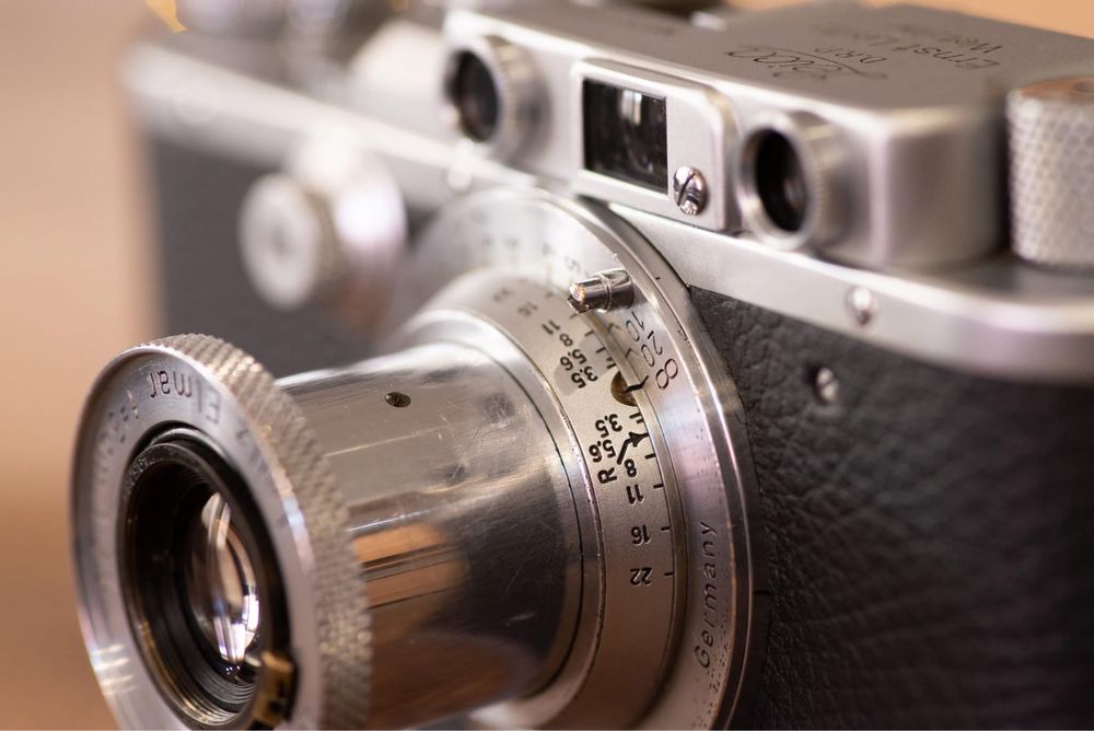 Leica III фотоапарат + Leica 5cm f/3.5 Elmar обектив