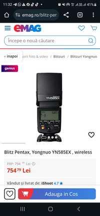 Blitz Pentax, Yongnuo YN585EX , wireless
