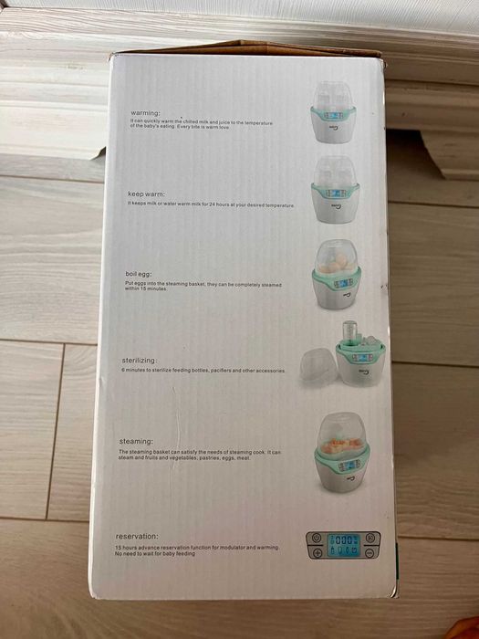 Sterilizator electric digital 4 in 1 Mappy, pentru 2 biberoane