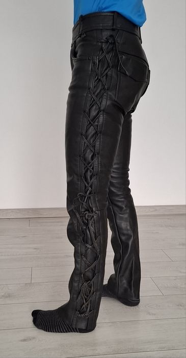 Pantaloni moto piele naturala Luis