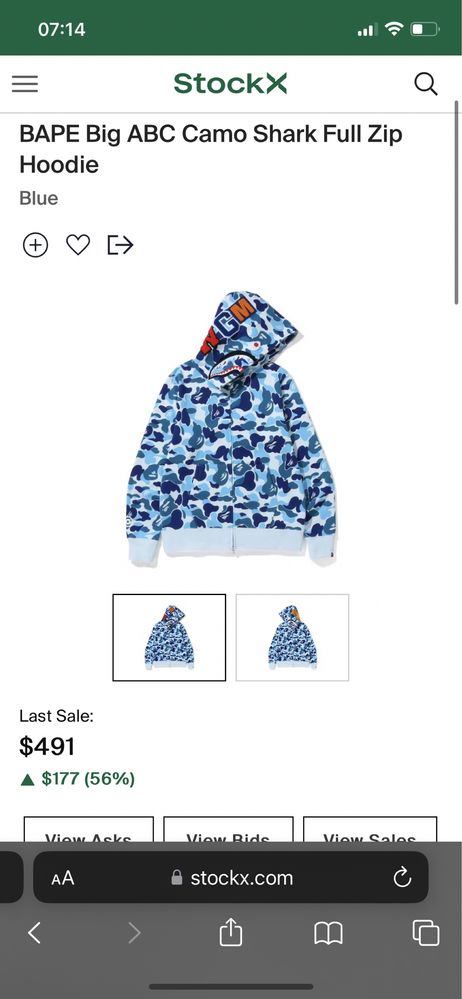 BAPE Big ABC Camo Shark Full Zip Hoodie