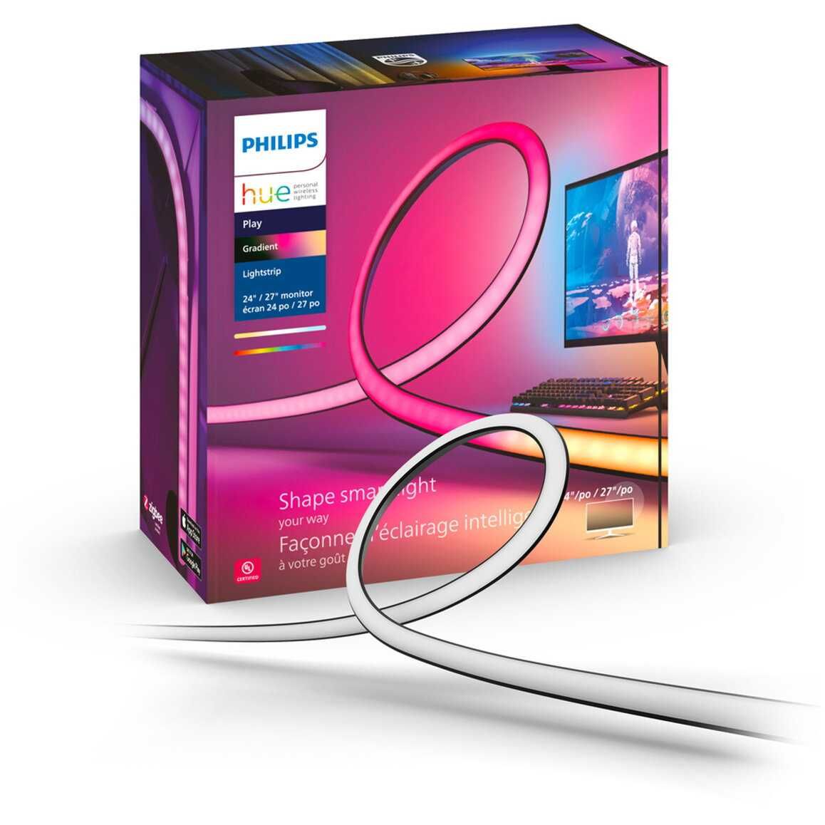Banda LED Smart Philips Hue Play Gradient PC 24-27inch 18W