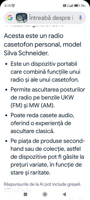 radiocasetofon portabil