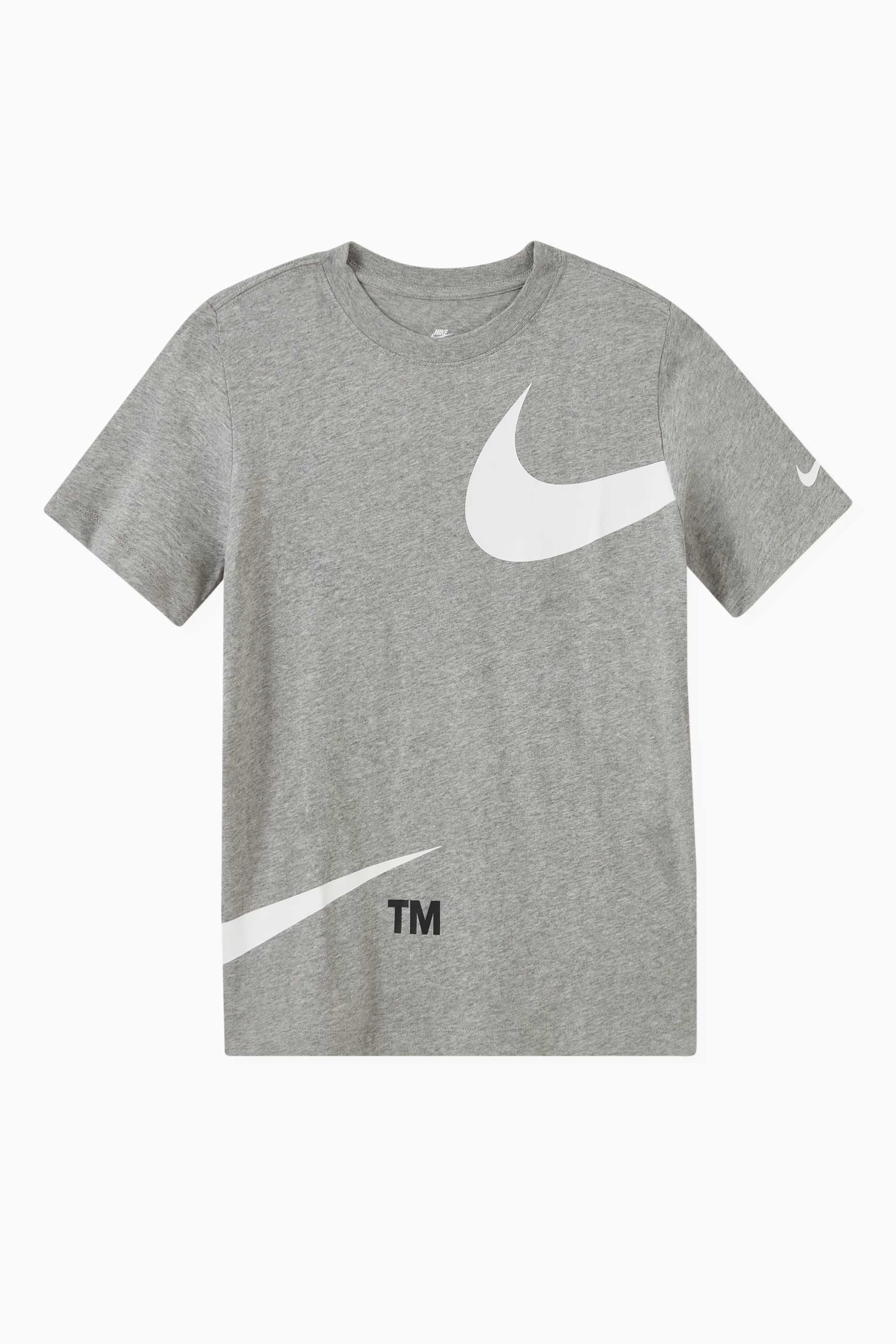 Найк Nike Swoosh сива тениска размер S