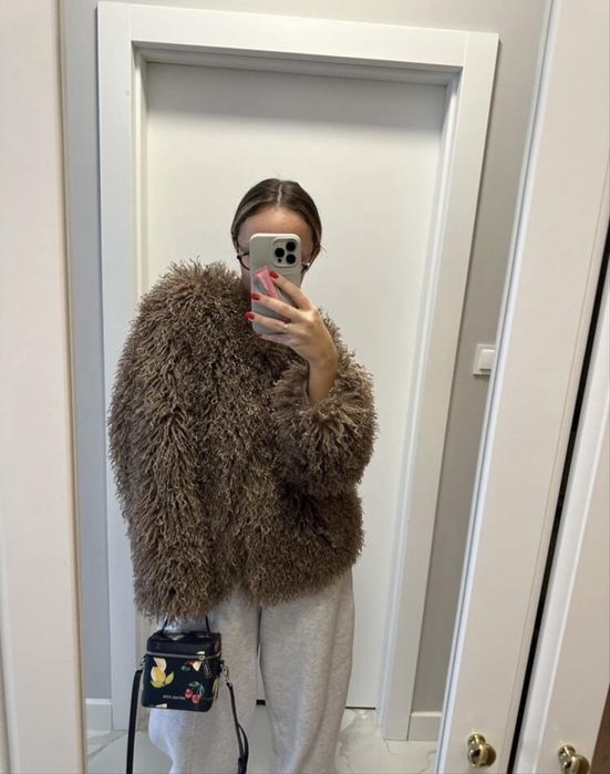 Ново палто  тип монголска вълна перфектно