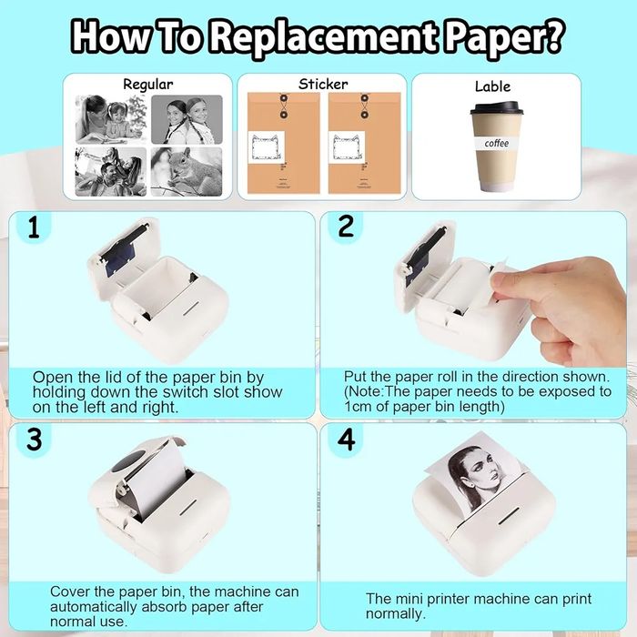 Малък преносим фото принтер Walk print