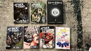 Manga Attack on Titan, Death Note, Sailor Moon