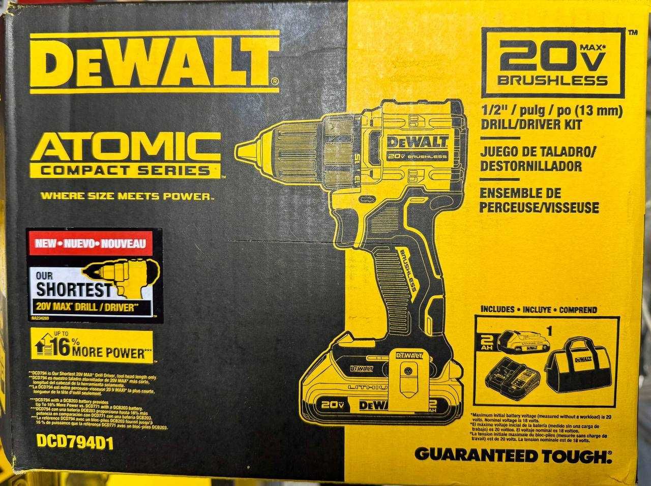 Аккумуляторная дрель-шуруповерт DeWALT DCD794D1 ОРИГИНАЛ madein Mexico