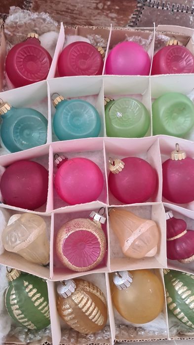 Елочные игрушки, стеклянные. СССР