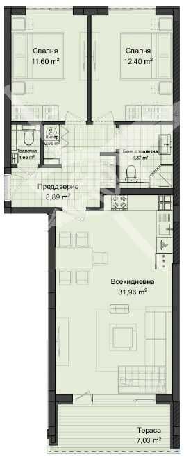 Тристаен апартамент Кършияка 93-4507