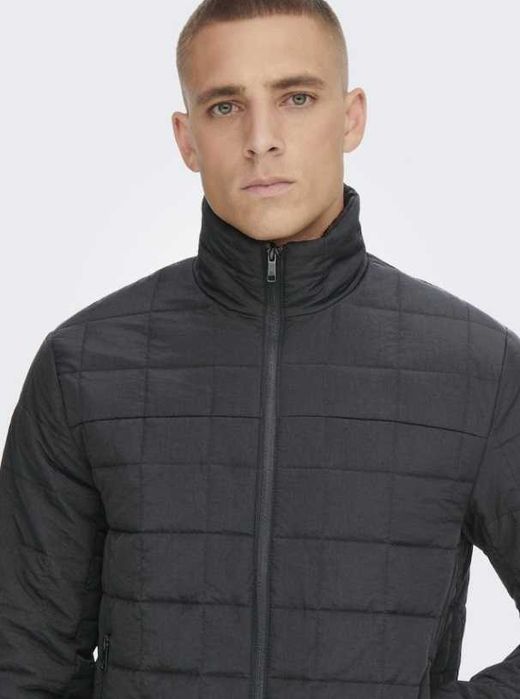 Geaca jacheta slim 50 L premium MILESTONE material superior gri inchis