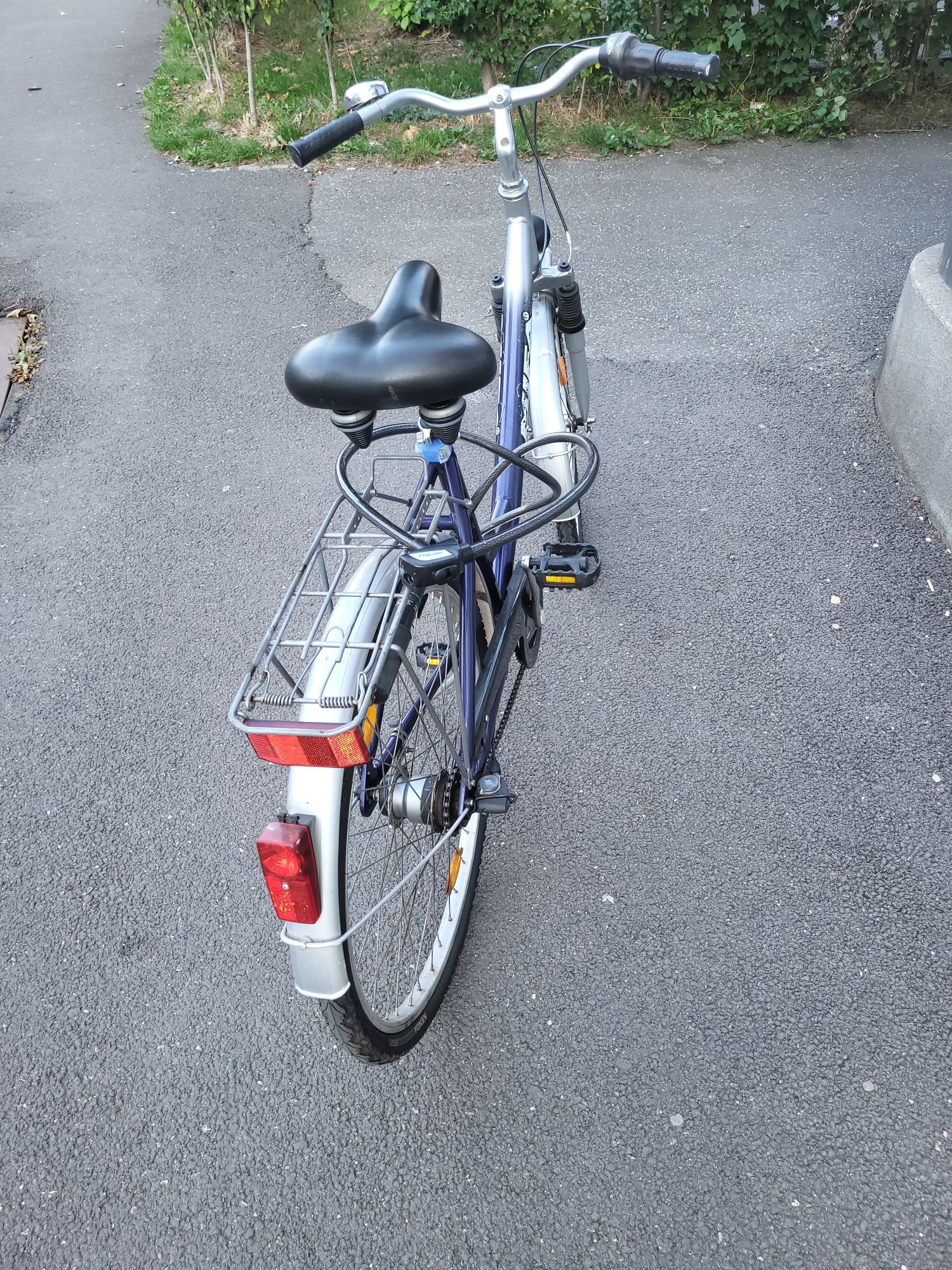 Bicicletă germana Miva dama cadru aluminiu, suspensie fata, sa cu dubl