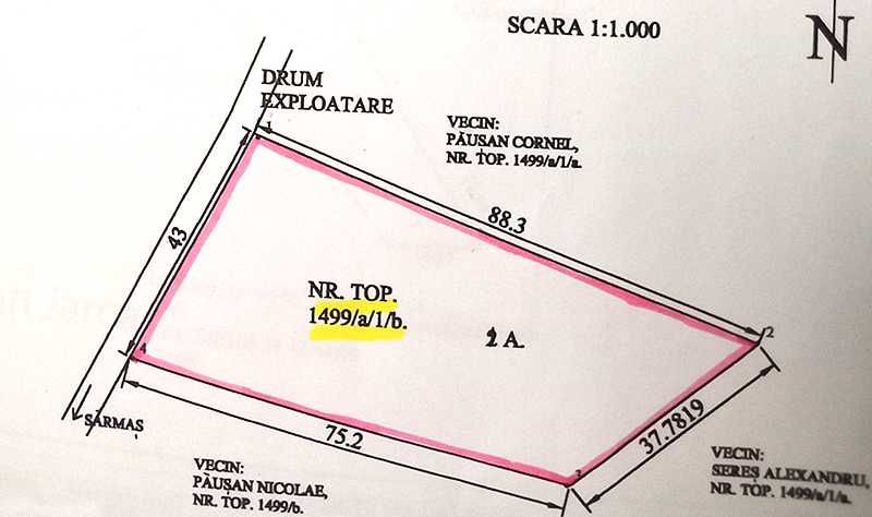 Teren intravilan 3000 mp situat in Zalau zona Sarmas