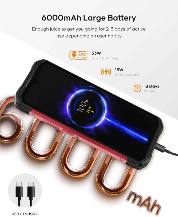 Смартфон удароустойчив DOOGEE S98 чисто нов 8/256 GB