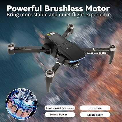 Toladrone TD31LCD Drone cu cameră pentru adulți, Ecran LCD