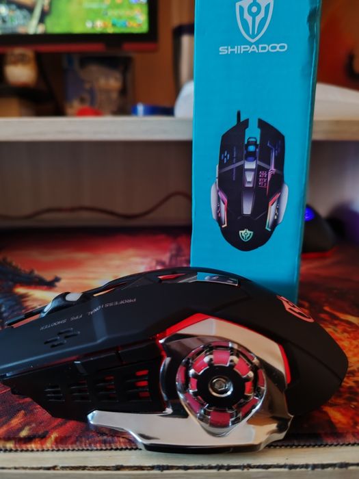 Mouse Shipadoo Negru cu fir