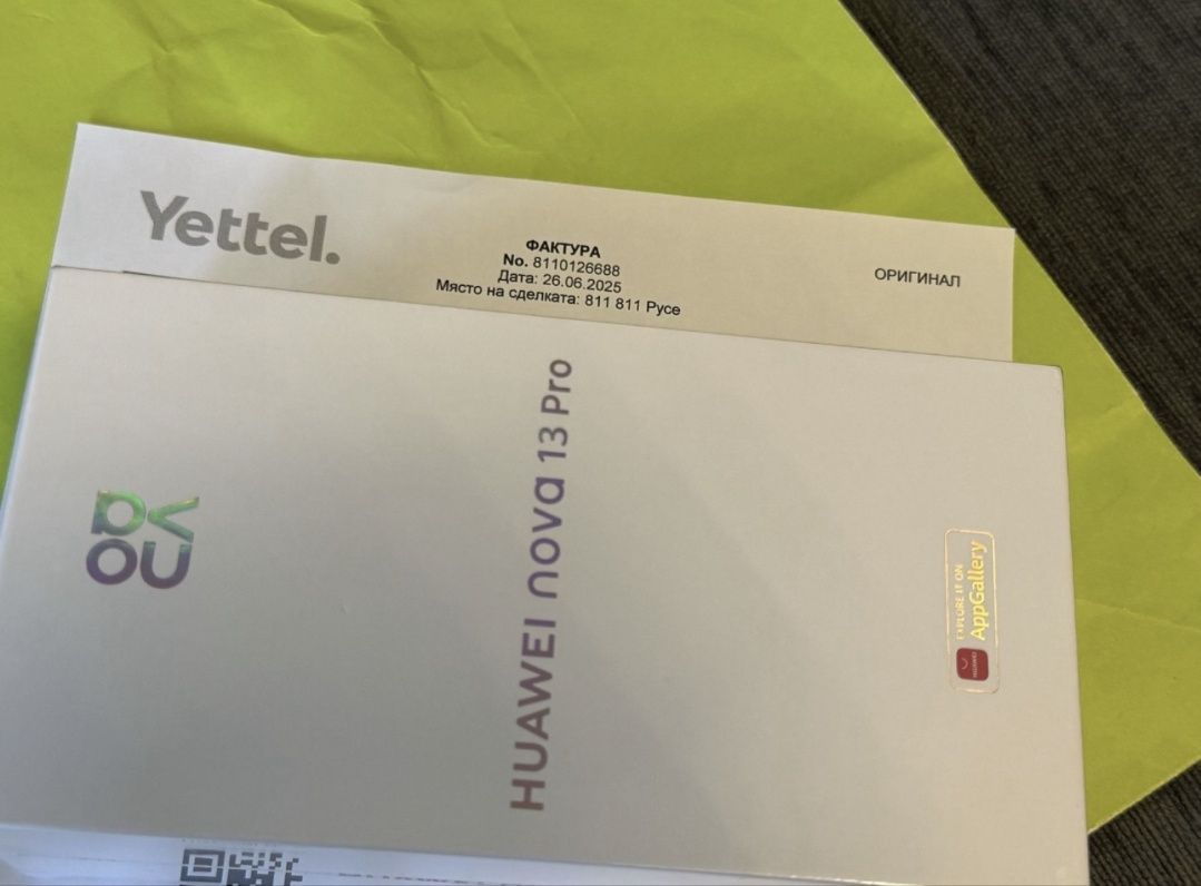 ЗАПЕЧАТАН 512GB Huawei Nova 13 Pro Yettel Гаранция 3г 2028 Black Черен